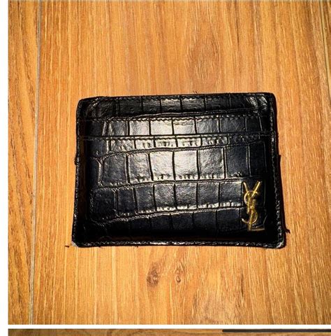 ysl crocodile card holder|ysl croc card holder.